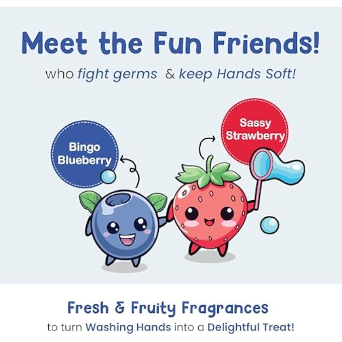 Mother Sparsh JUMBO CRAYON ROLL-ON KIDS HANDWASH (PACK OF 2) | STRAWBERRY & BLUEBERRY SCENTED | NON-TOXIC HAND WASH FOR KIDS & BABIES, PARABEN FREE, SLS FREE, ALCOHOL FREE | COLOURFUL SOAP PEN - Image 3